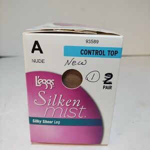 Leggs Silken Mist Nude Control Top Pantyhose Hosiery Size A‎ Small 1 Pair NEW
